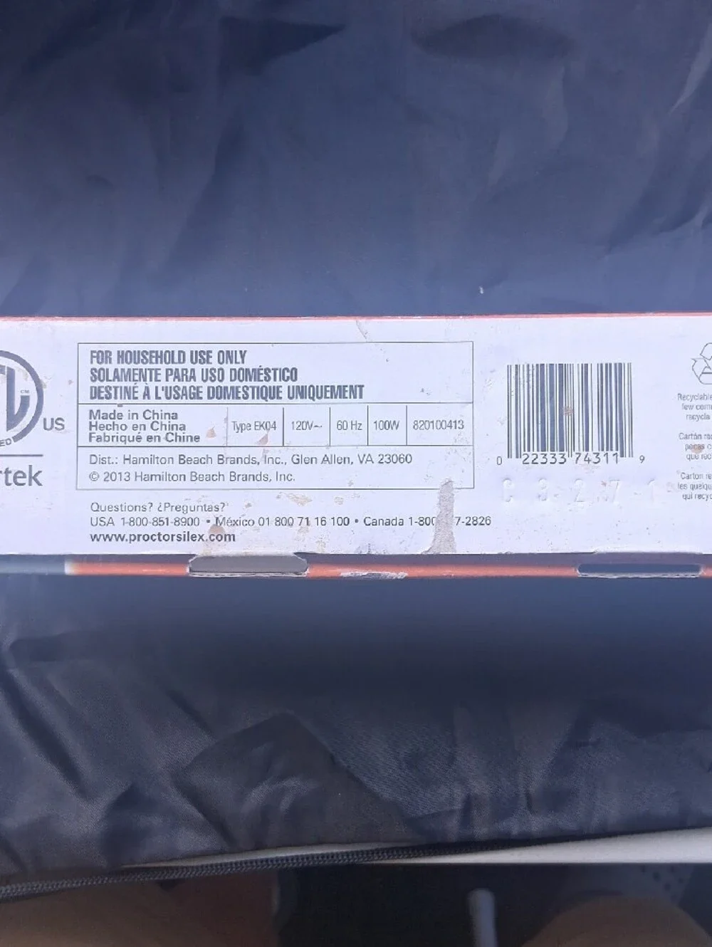 Proctor Silex Durable Electric Knife - White